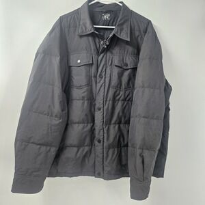 32 Heat Light Puffer  Mens XXLG Puffer Windbreaker  Like Jacket Black Zip/Button